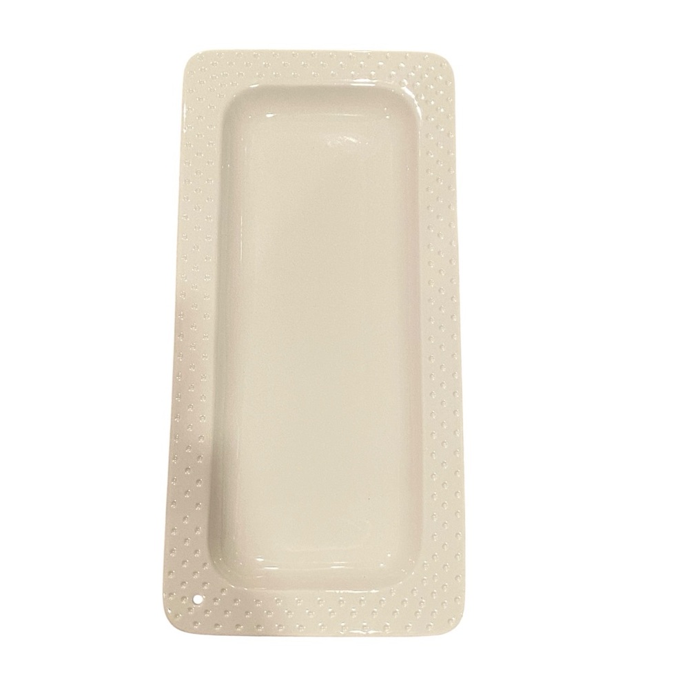 Nora Fleming Swiss Dot Rectangular Serving Platter Retired